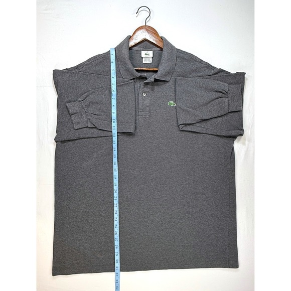 Lacoste, Long Sleeve Polo Shirt Men's Gray Classic Casual Collared Top, Sz‎ 3XL - Picture 4 of 7